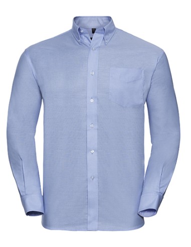 RUS-0R932M0-Men's Long Sleeve Classic Oxford Shirt